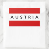 Sticker Rectangulaire pays d'autriche symbole nom (Sac)