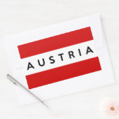 Sticker Rectangulaire pays d'autriche symbole nom (Enveloppe)