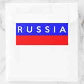 Sticker Rectangulaire pays de russie symbole nom texte (Sac)