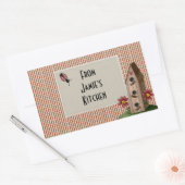 Sticker Rectangulaire Pays En vichy chèques (Enveloppe)