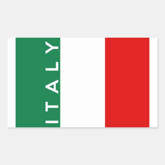 Sticker Rectangulaire pays italie symbole nom (Devant)