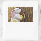 Sticker Rectangulaire Pays Lapin de Pâques (Sac)