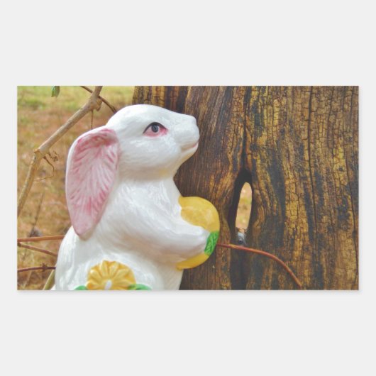 Sticker Rectangulaire Pays Lapin de Pâques (Devant)