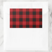 Sticker Rectangulaire Pays rouge et noir plaid (Sac)