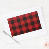 Sticker Rectangulaire Pays rouge et noir plaid (Enveloppe)