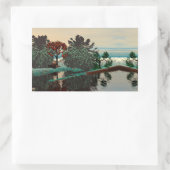 Sticker Rectangulaire PAYSAGE ALIEN, ARBRES, HYPERION LAGON Sci Fi (Sac)