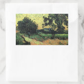 Sticker Rectangulaire Paysage avec Château d'Auvers par Vincent van Gogh (Sac)