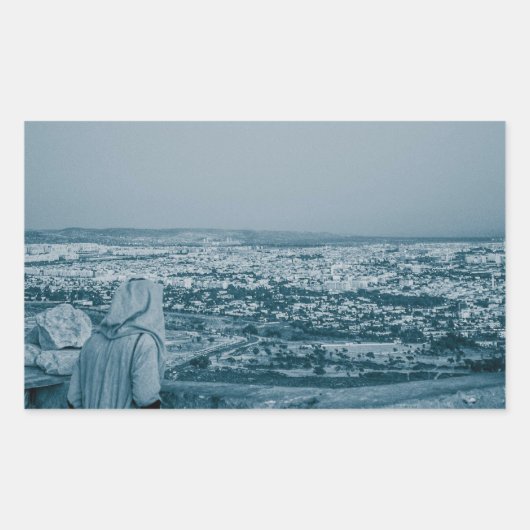 Sticker Rectangulaire Paysage d'Agadir (Devant)