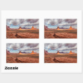 Sticker Rectangulaire Paysage de la vallée des Monuments, AZ (Feuille)