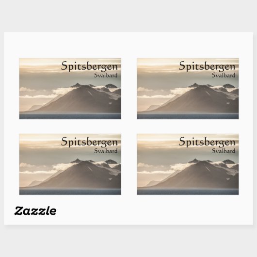 Sticker Rectangulaire Paysage de Svalbard (Feuille)