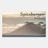 Sticker Rectangulaire Paysage de Svalbard (Devant)