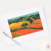 STICKER RECTANGULAIRE PAYSAGE DE TOSCANE AVEC DÉBORDEMENT (Enveloppe)