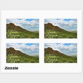 Sticker Rectangulaire Paysage de Tucson, Arizona (Feuille)