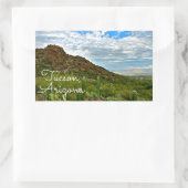 Sticker Rectangulaire Paysage de Tucson, Arizona (Sac)