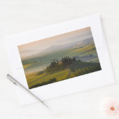 Sticker Rectangulaire Paysage des collines toscanes au lever du soleil (Enveloppe)
