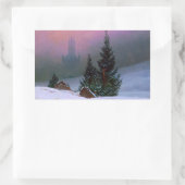 Sticker Rectangulaire Paysage d'hiver Caspar David Friedrich (Sac)