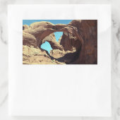 Sticker Rectangulaire Paysage du désert de Double Arch (Sac)