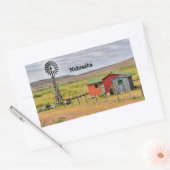 Sticker Rectangulaire paysage du Nebraska (Enveloppe)