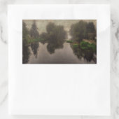 Sticker Rectangulaire Paysage du Vieux Monde Peinture d'Art (Sac)