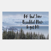 Sticker Rectangulaire Paysage hiver serein (Devant)