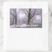 Sticker Rectangulaire Paysage hivernal (Sac)