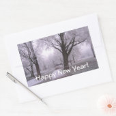 Sticker Rectangulaire Paysage hivernal (Enveloppe)