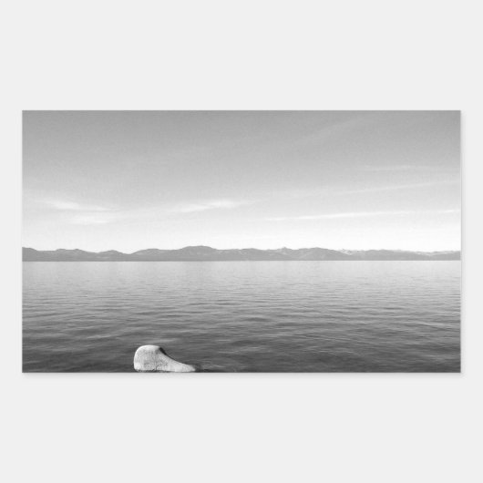 Sticker Rectangulaire Paysage noir et blanc 11 (Devant)