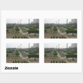 Sticker Rectangulaire Paysage Pittoresque du parc Benazir Imprimer (Feuille)