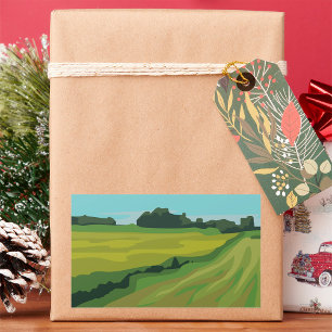 Sticker Rectangulaire Paysage rural