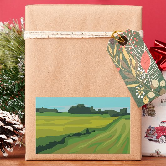 Sticker Rectangulaire Paysage rural