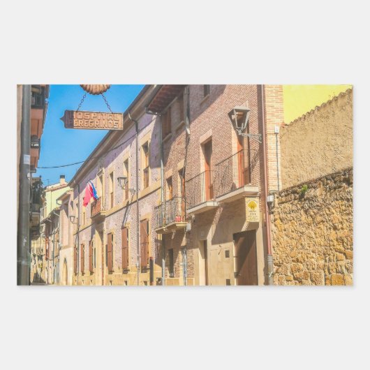 Sticker Rectangulaire Paysage urbain du sentier de Santiago (Devant)