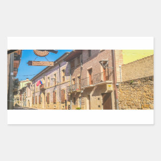 Sticker Rectangulaire Paysage urbain du sentier de Santiago