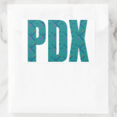 Sticker Rectangulaire PDX Portland - Texte du tapis de l'aéroport (Sac)