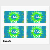Sticker Rectangulaire Peace Be with You Art Print (Feuille)