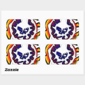 Sticker Rectangulaire "Peace Hakuna Matata" (Feuille)