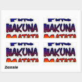 Sticker Rectangulaire Peace Hakuna Matata Gradient Art (Feuille)