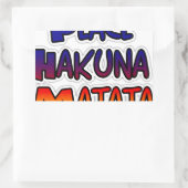 Sticker Rectangulaire Peace Hakuna Matata Gradient Art (Sac)
