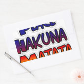 Sticker Rectangulaire Peace Hakuna Matata Gradient Art (Enveloppe)