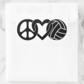 Sticker Rectangulaire Peace Love Volley (Sac)
