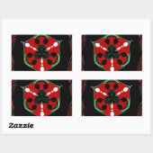 Sticker Rectangulaire "Peace : with Shield Emblem" (Feuille)