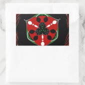 Sticker Rectangulaire "Peace : with Shield Emblem" (Sac)