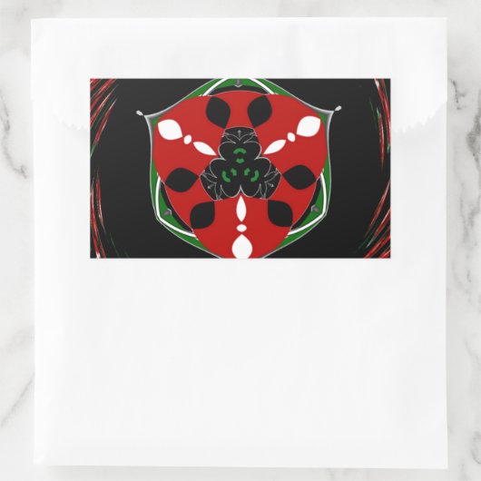 Sticker Rectangulaire "Peace : with Shield Emblem" (Sac)