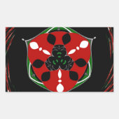 Sticker Rectangulaire "Peace : with Shield Emblem" (Devant)