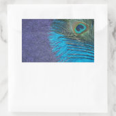 Sticker Rectangulaire Peacock pourpre et Turquoise (Sac)