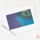 Sticker Rectangulaire Peacock pourpre et Turquoise (Enveloppe)