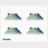 Sticker Rectangulaire Peak District National Park Mountain Sun (Feuille)