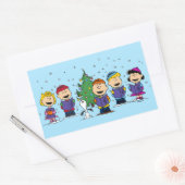 Sticker Rectangulaire Peanuts | Around the Christmas Tree Rectangular St (Enveloppe)