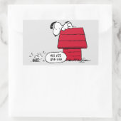 Sticker Rectangulaire PEANUTS | Motif rouge et noir (Sac)