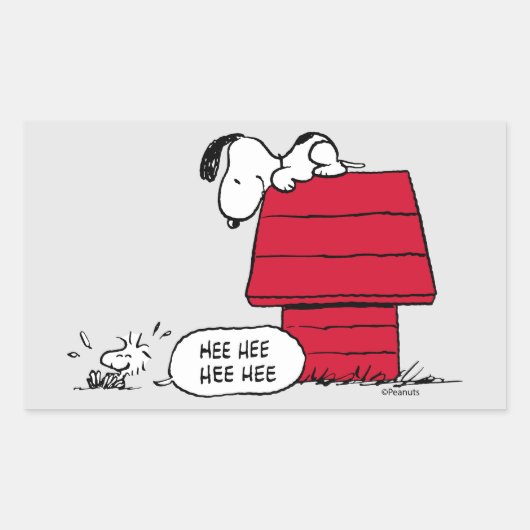 Sticker Rectangulaire PEANUTS | Motif rouge et noir (Devant)