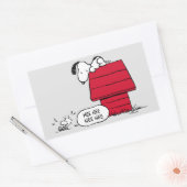 Sticker Rectangulaire PEANUTS | Motif rouge et noir (Enveloppe)
